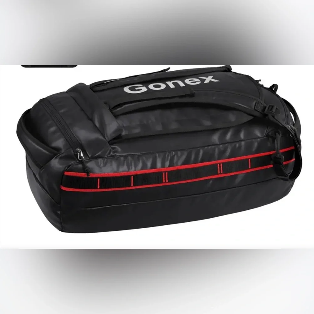 Gonex 60L Outdoor Duffel Black and Red Bag